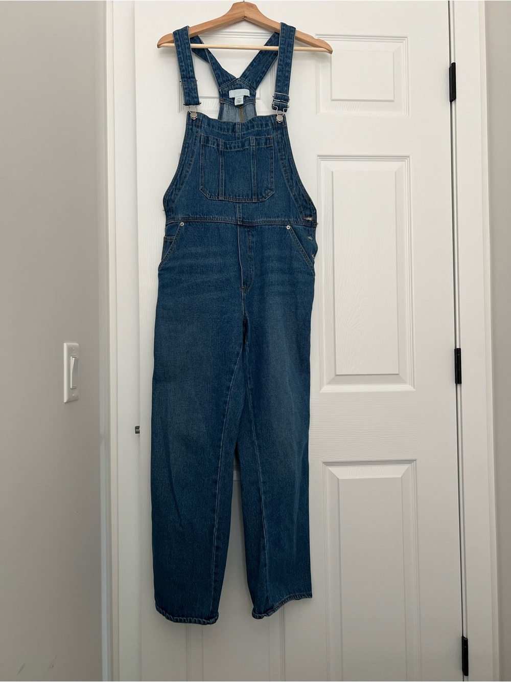 H&M Dark Blue Denim Overalls - Women's Jeans
